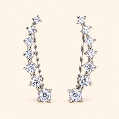 Women’s Chic Copper Ear Cuff Earrings with Sparkling Zircon Detail