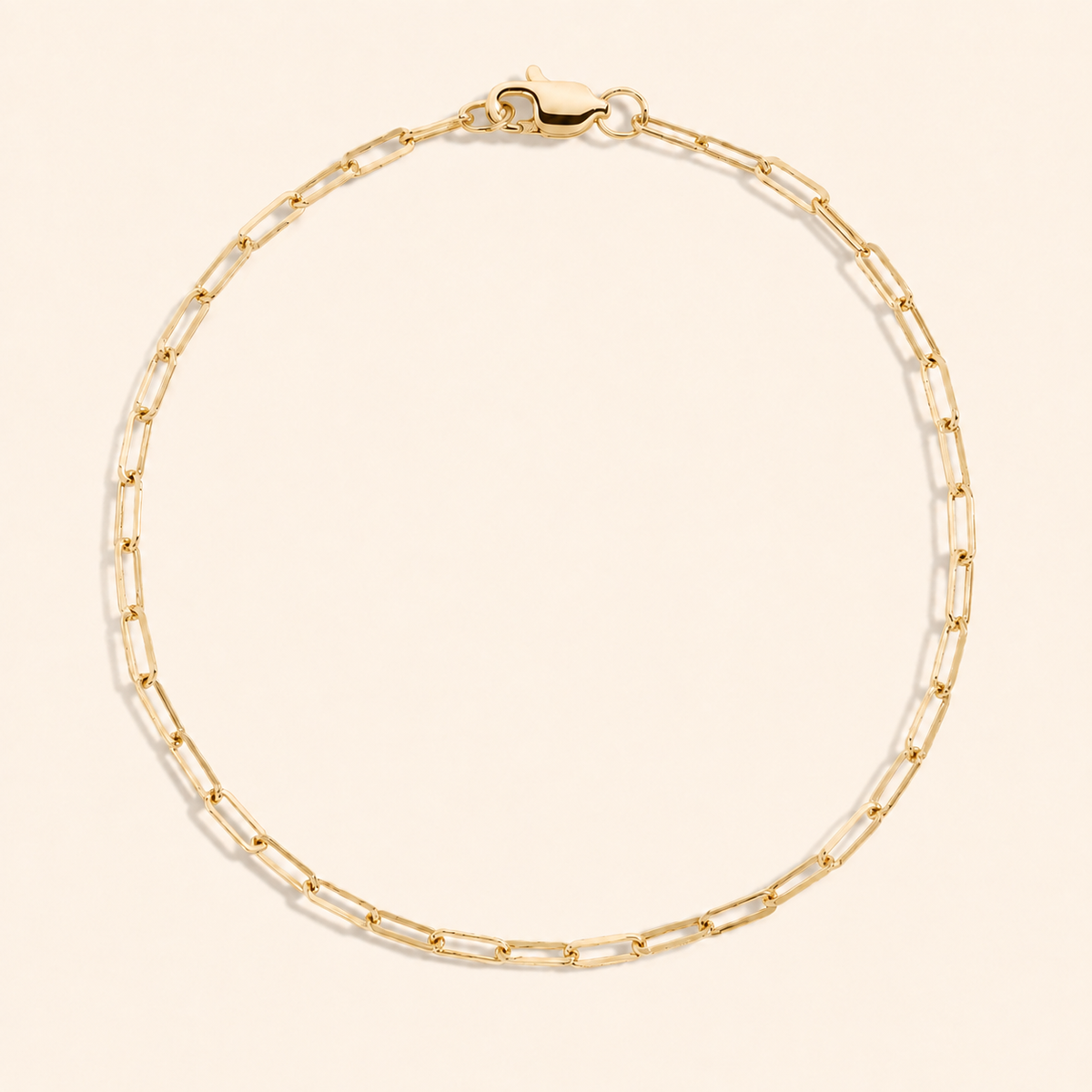 Women’s Minimalist Fine Paperclip Link Bracelet