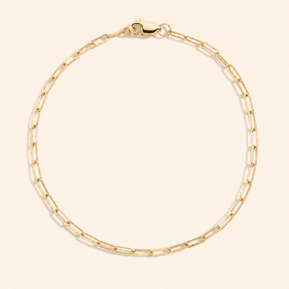 Women’s Minimalist Fine Paperclip Link Bracelet