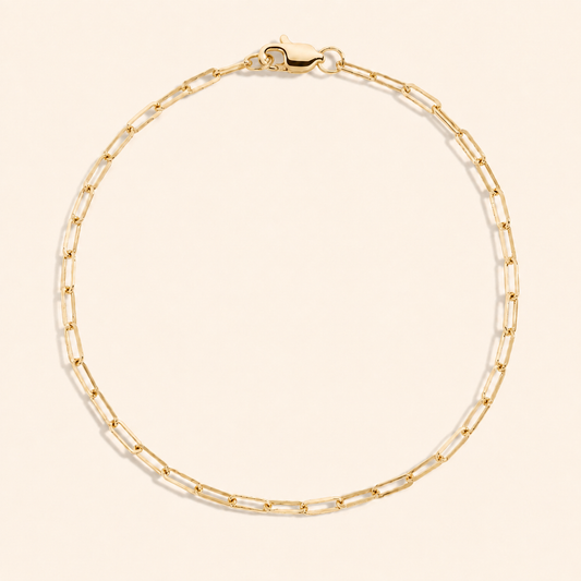Women’s Minimalist Fine Paperclip Link Bracelet