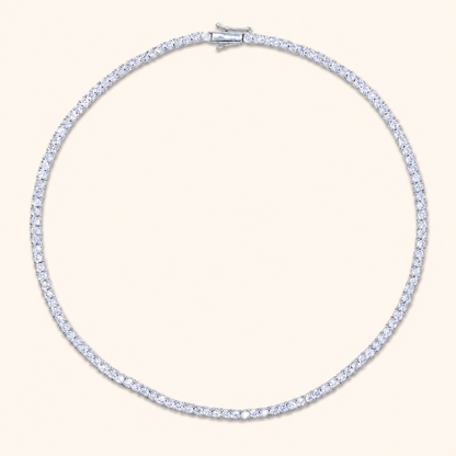 Crystal Tennis Necklace – Gold & Silver