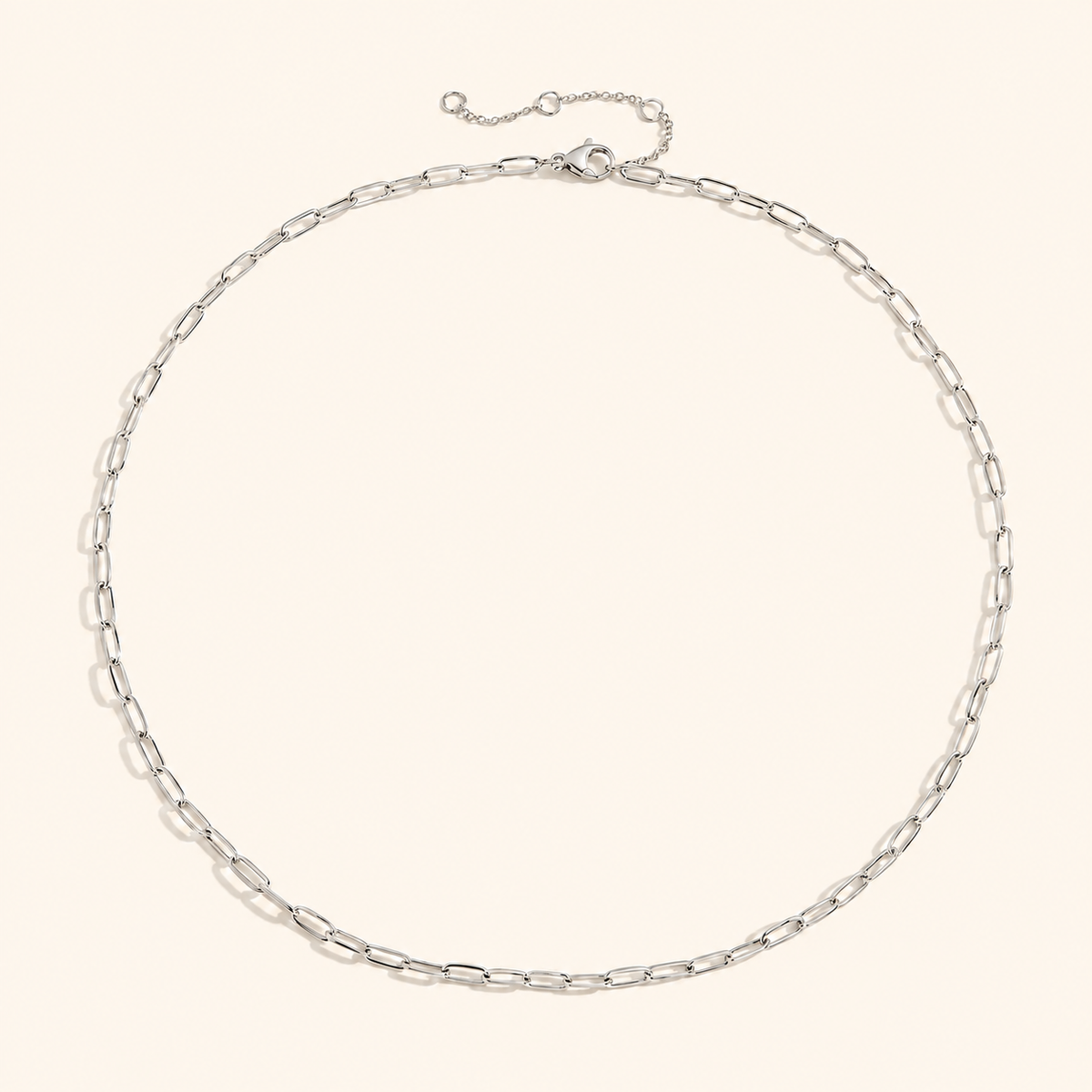 Minimalist Stainless Steel Oval Link Chain Necklace – 14K Gold & Silver