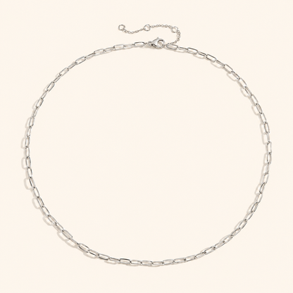 Minimalist Stainless Steel Oval Link Chain Necklace – 14K Gold & Silver