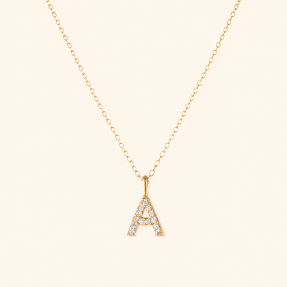S925 Sterling Silver Personalized 26 Letter Pendant Necklace