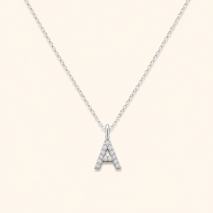 S925 Sterling Silver Personalized 26 Letter Pendant Necklace