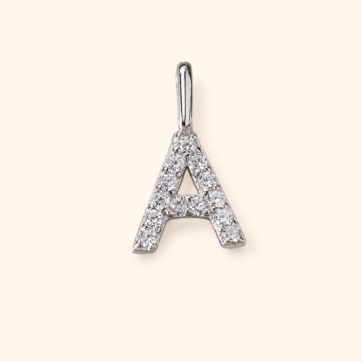 S925 Sterling Silver Personalized 26 Letter Pendant Necklace