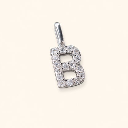 S925 Sterling Silver Personalized 26 Letter Pendant Necklace