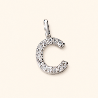S925 Sterling Silver Personalized 26 Letter Pendant Necklace