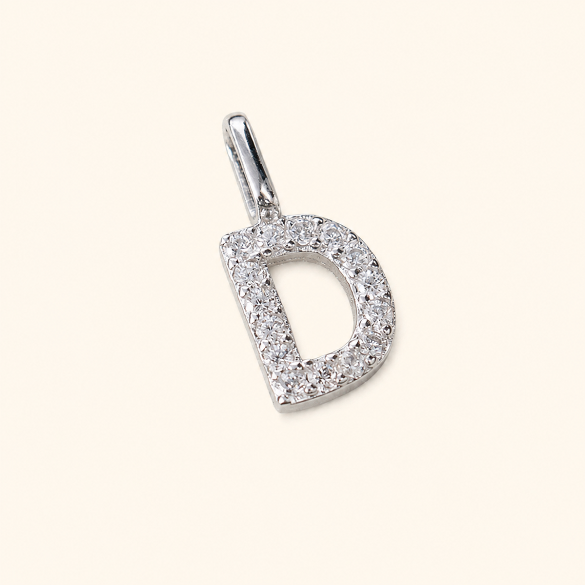 S925 Sterling Silver Personalized 26 Letter Pendant Necklace