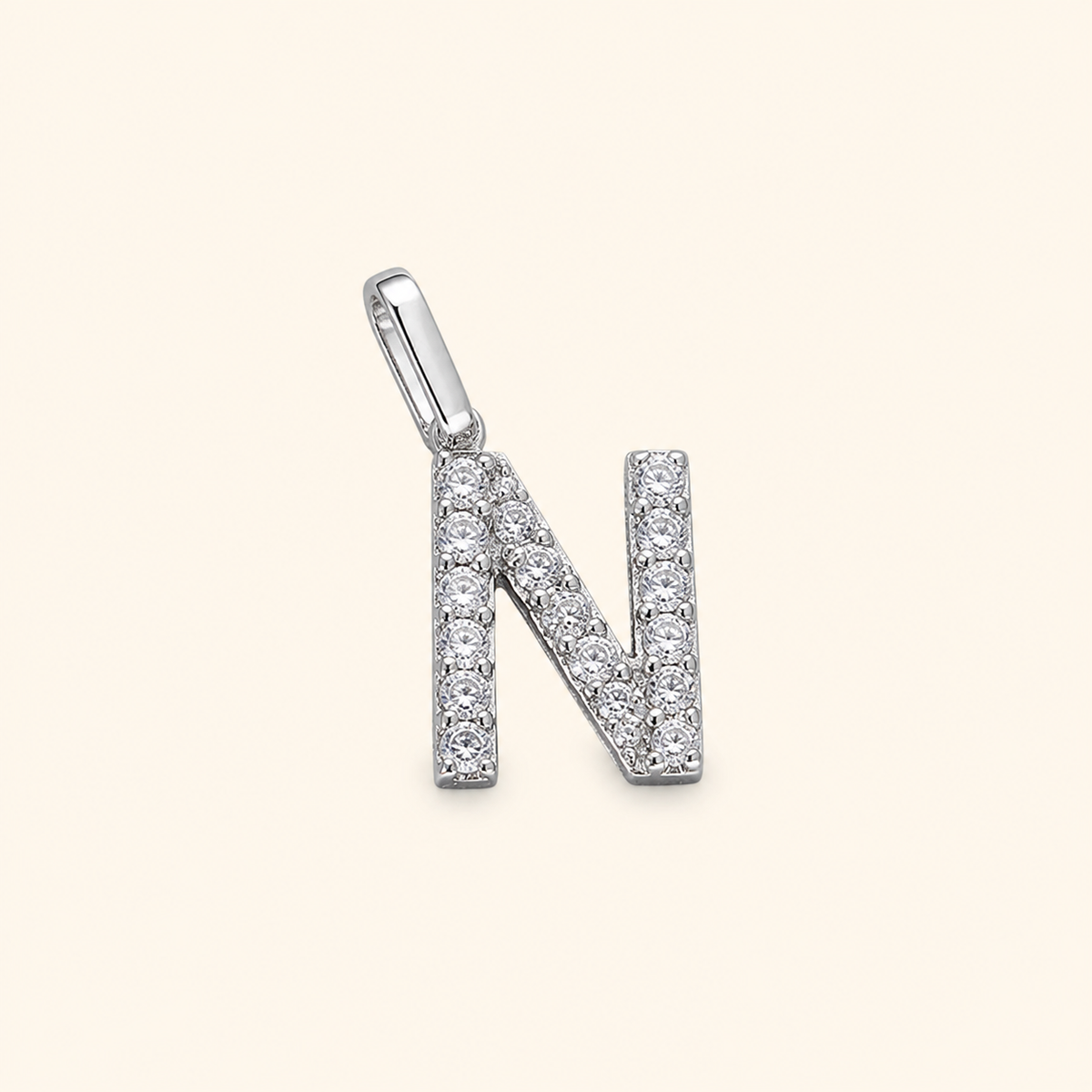 S925 Sterling Silver Personalized 26 Letter Pendant Necklace