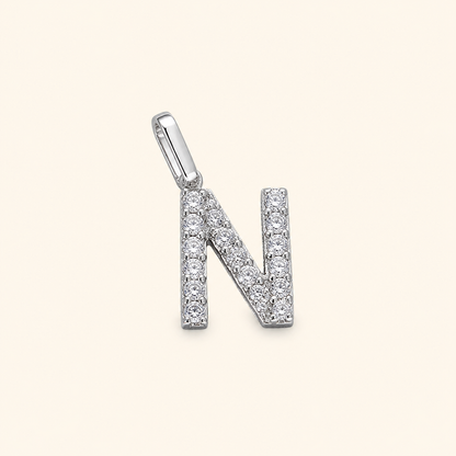 S925 Sterling Silver Personalized 26 Letter Pendant Necklace