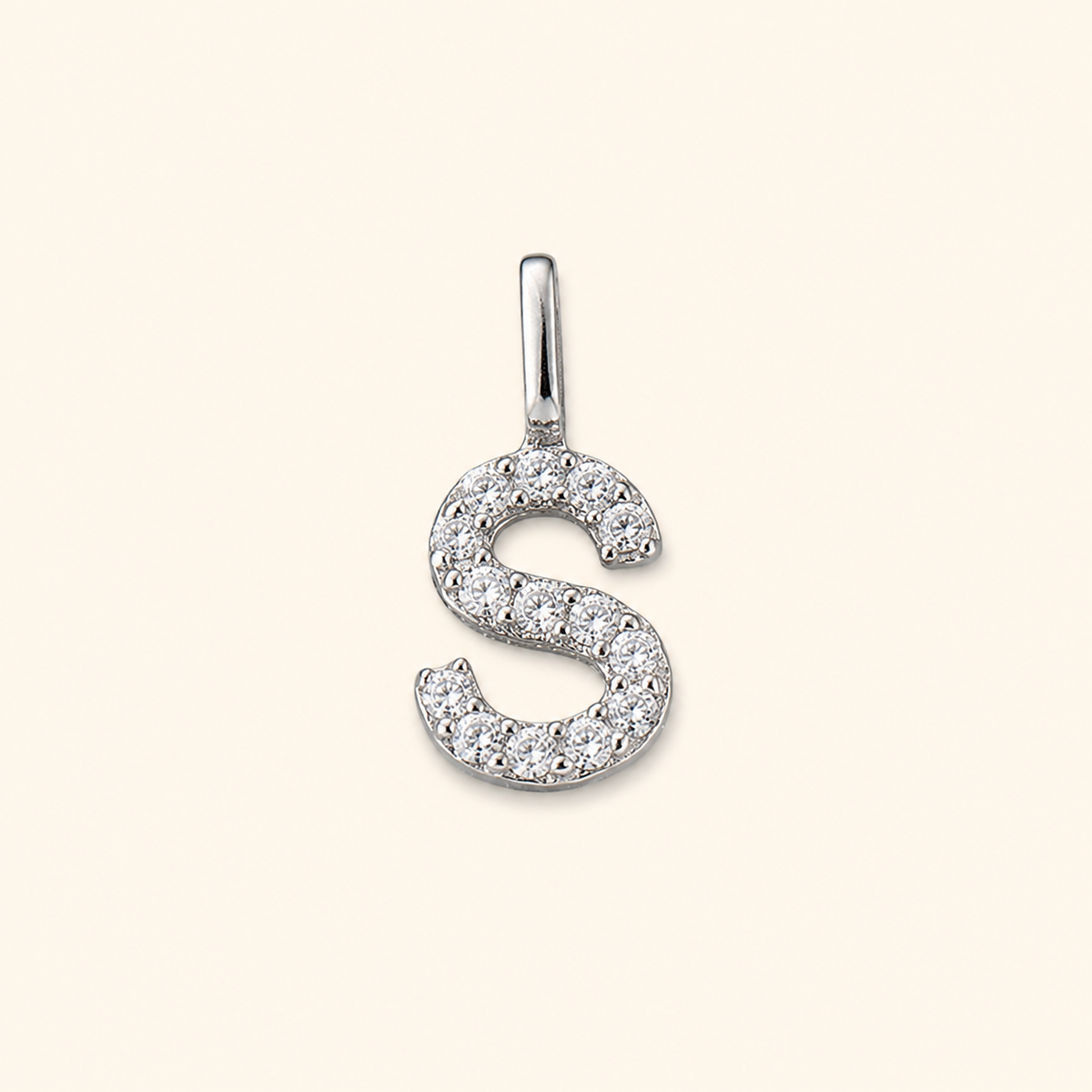 S925 Sterling Silver Personalized 26 Letter Pendant Necklace