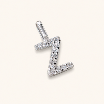 S925 Sterling Silver Personalized 26 Letter Pendant Necklace