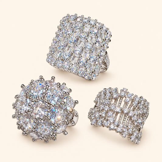 Women’s All-Over Sparkle Cubic Zirconia Ring Collection