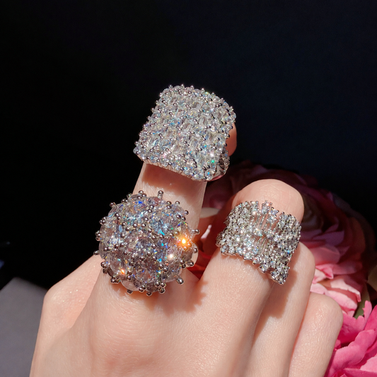 Women’s All-Over Sparkle Cubic Zirconia Ring Collection
