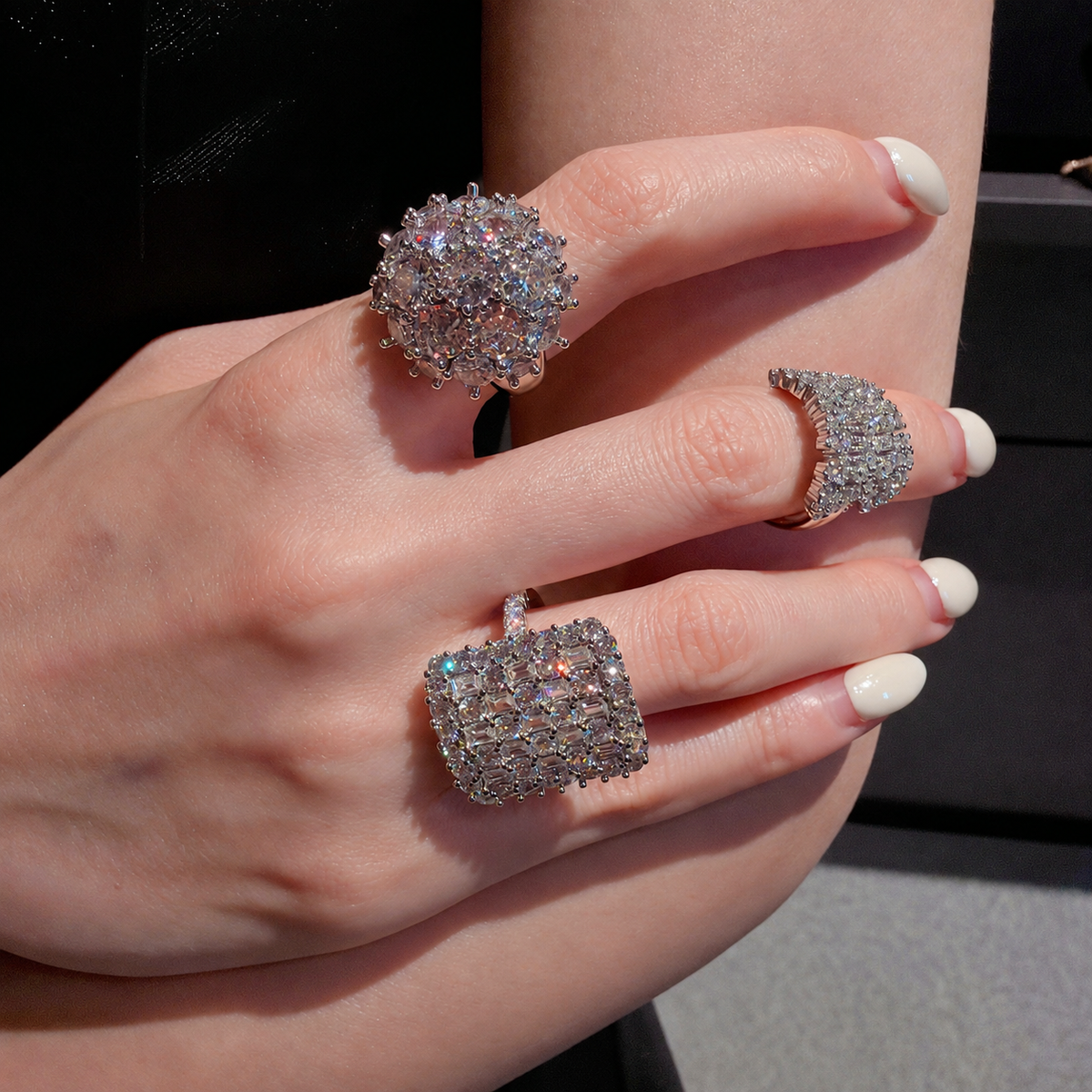 Women’s All-Over Sparkle Cubic Zirconia Ring Collection