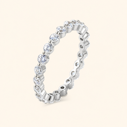 925 Sterling Silver Cubic Zirconia Five-Piece Stacking Ring Set