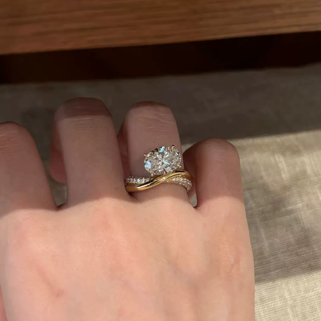 Vintage-Inspired Gold-Tone Adjustable Ring with Large Cushion-Cut Zircon