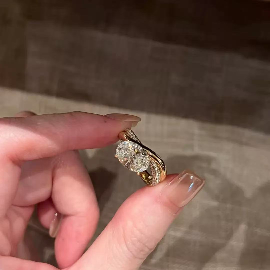 Vintage-Inspired Gold-Tone Adjustable Ring with Large Cushion-Cut Zircon