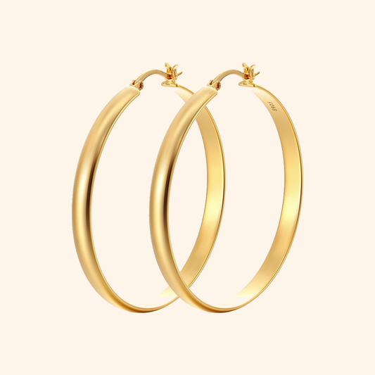 Classic Gold Hoop Earrings in Seven Sizes