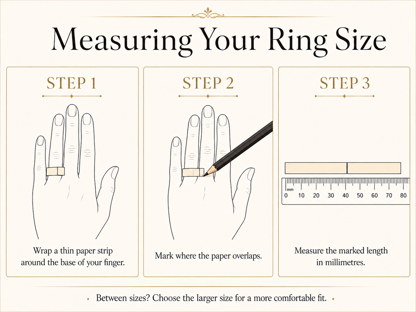 How to measure your ring size
