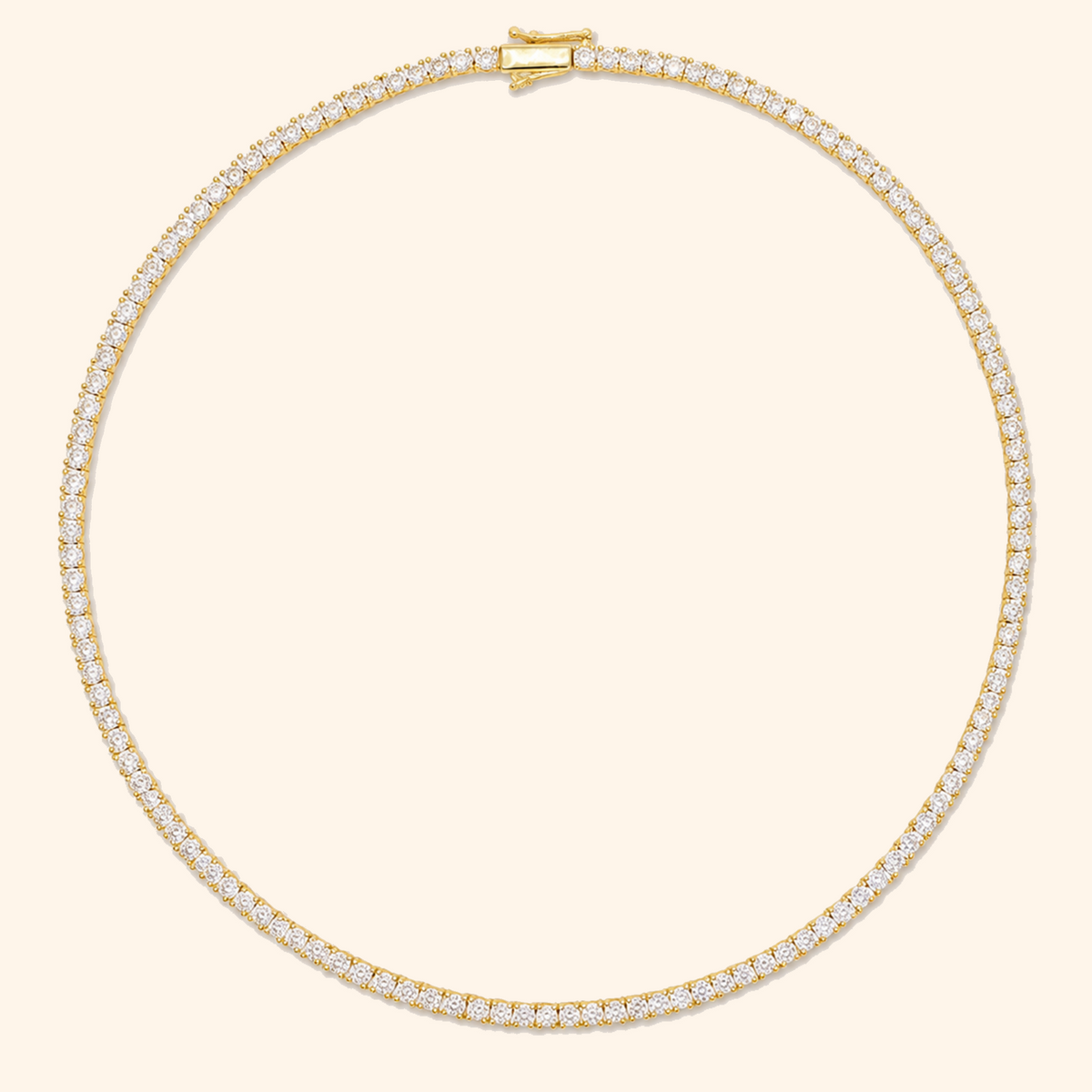 Crystal Tennis Necklace – Gold & Silver
