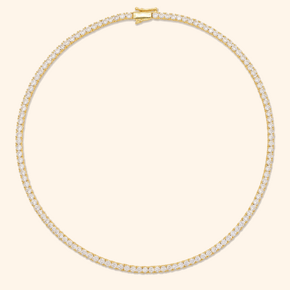 Crystal Tennis Necklace – Gold & Silver